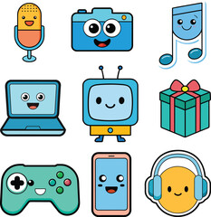 Modern Technology Sticker Bundle Digital Devices and Innovation Pack