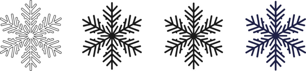 snowflake icon, winter symbol, black and white design, seasonal decoration, cold weather, ice crystal, holiday graphic, frozen pattern, festive ornament