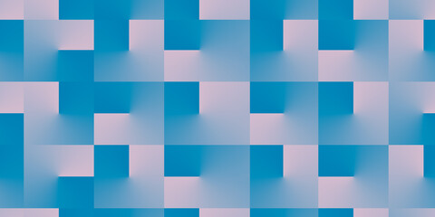 Abstract Geometric Blue and Pink Squares Seamless Texture