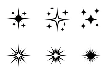 Obraz premium Sparkling star designs creative art modern digital minimalist style artistic viewpoint contemporary aesthetic isolated on transparent background