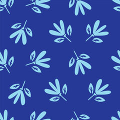 Floral seamless pattern. Branch with leaves ornamental background.