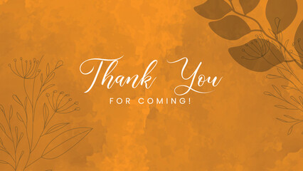 Thank you card template with abstract design 