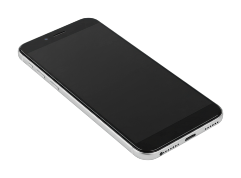 Smartphone showcase studio product minimalist modern technology isolated on transparent background