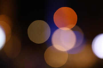 Colorful out of focus bokeh shapes