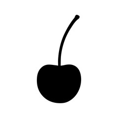 cherry glyph icon
