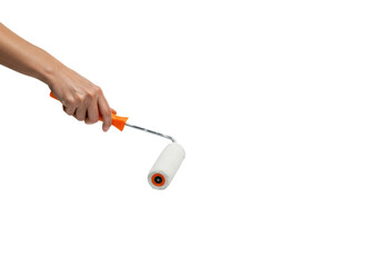 Painting action home interior diy project clean environment home improvement concept isolated on transparent background