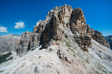 Lagazuoi - a mountain in the Dolomites in Italy (2835 meters)