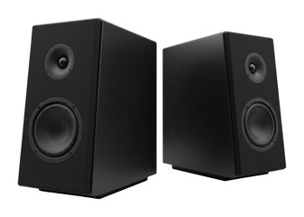 Obraz premium Dynamic speaker system showcase home studio product modern environment audio quality concept isolated on transparent background