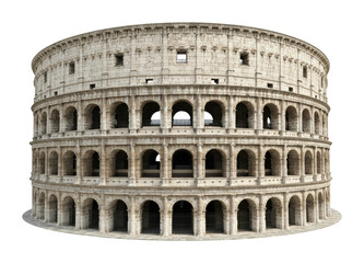 Naklejka premium Exploring the colosseum in rome an architectural historical landmark 360-degree ancient isolated on transparent background