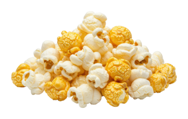 Enjoying delicious popcorn at a movie theater snack experience indoor environment cinematic treat isolated on transparent background