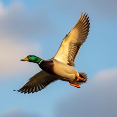 Obraz premium mallard duck in flight