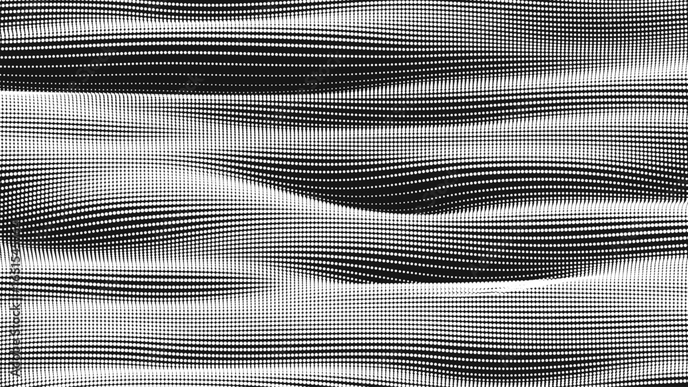 Wall mural point wave smooth texture. abstract dot background. technological cyberspace background.