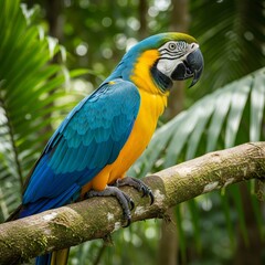 blue and yellow macaw