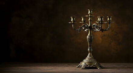 Candle stand with candle.