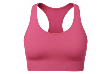 Pink Sports Bra Mockup on Transparent Background for Easy Customization