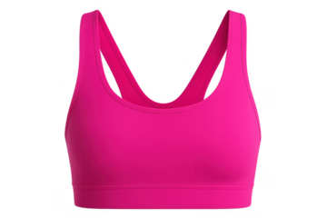 Pink Sports Bra Isolated on Transparent Background, Perfect for Fitness and Workout Visuals