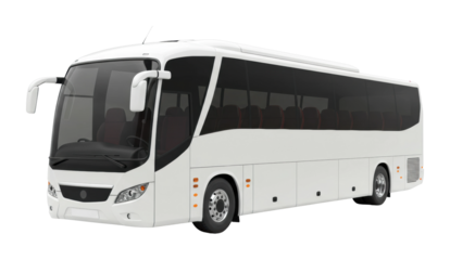 Modern bus transportation urban setting vehicle city environment side public transit concept isolated on transparent background