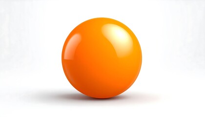 Orange sphere against a white background.