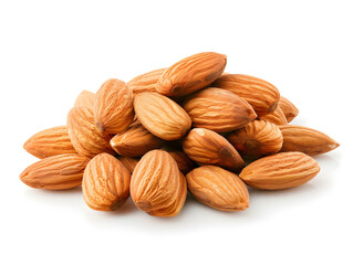 Fototapeta premium High resolution high clarity image of Pile of almonds delicious healthy snacks food ingredient on background isolated on transparent backgroundPile of almonds delicious healthy snacks food ingredient