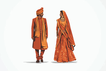 Indian wedding isolated