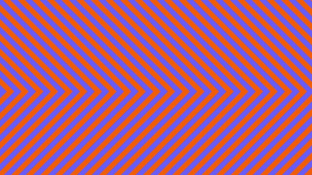 A retro-themed abstract motion backdrop displaying a continuous chevron pattern made of diagonal orange and purple stripes flowing vertically. Tailored for creative branding, artistic livestreams, and