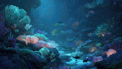 Obraz premium Underwater coral reef scene (1)