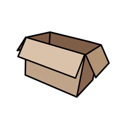 open cardboard box