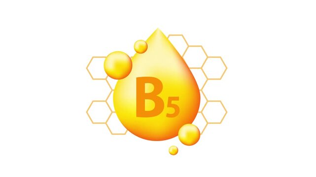 Vitamin B5 serum drop with honeycomb grid