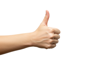 Positive gesture of approval hand symbol minimalist environment communication concept isolated on transparent background