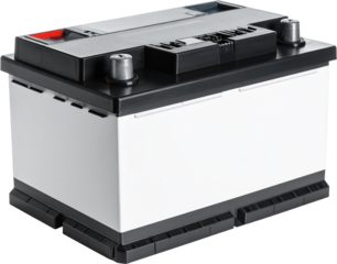 Isolated Car Battery on White Background