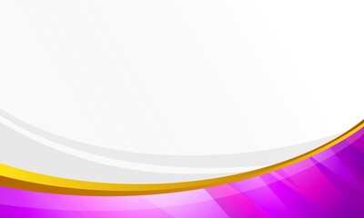 Modern Abstract Wave Border Background with Gold and Purple Corporate Design with Flowing Shapes