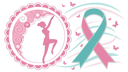 Breast Cancer Awareness Month Template with Papercut Design and Self Exam Reminder