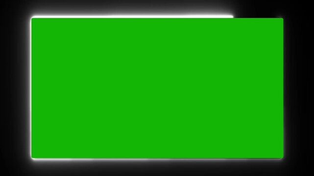 Glowing neon rectangle frame animation on transparent background. rectangle frame with electric flickering effects. Glowing Neon Rectangle Frame Animation. Perfect for video overlays, tech intros,