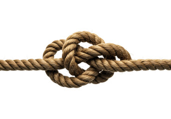 Obraz premium Rope knot tying techniques outdoor setting natural light craftsmanship skills isolated on transparent background