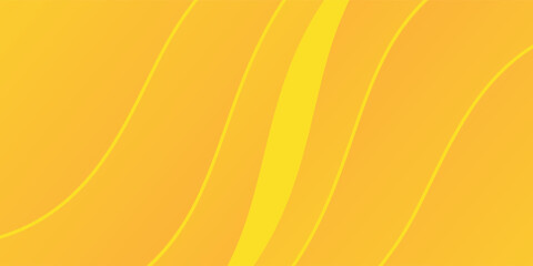 abstract yellow and orange curve background. Vector long banner for graphic design, banner, poster, header. Eps 10