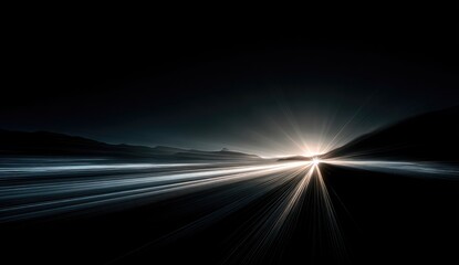 Abstract road leading to sunrise