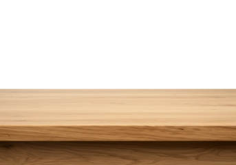 Natural wood table surface display minimalist style home decor bright environment top modern concept isolated on transparent background