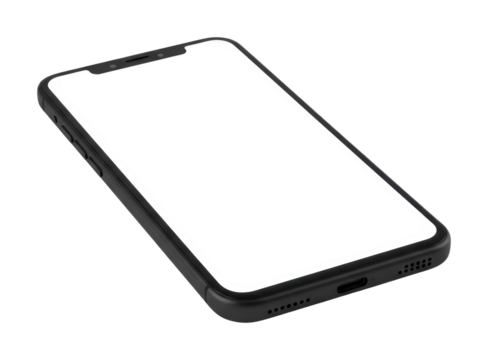 Mobile phone display mockup digital technology showcase versatile environment aesthetic viewpoint modern concept isolated on transparent background