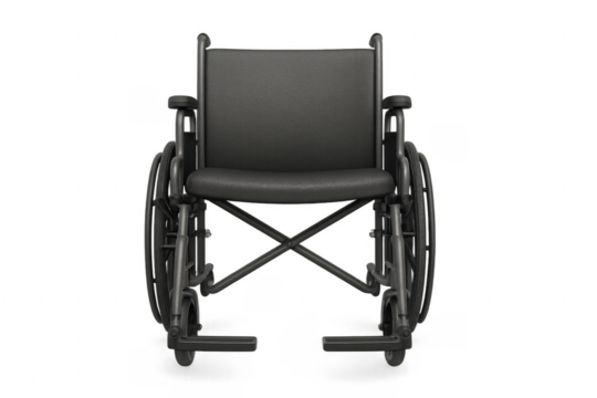 Empty Wheelchair on Transparent Background Symbolizing Disability and Accessibility
