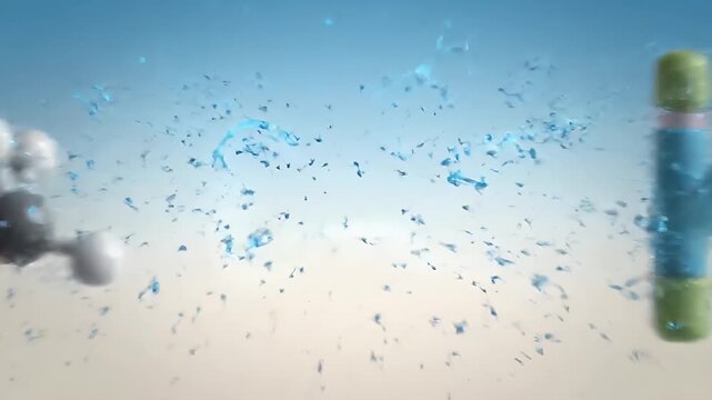 D3+K2 molecules converge into a single luminous bone icon in a clean hybrid animation