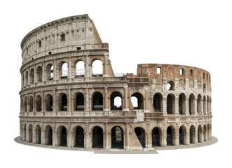 Obraz premium Exploring the ancient colosseum a historical and architectural in rome italy isolated on transparent background