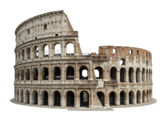 Exploring the ancient colosseum a historical and architectural in rome italy isolated on transparent background