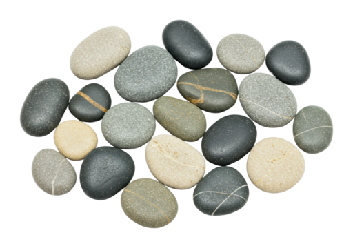 Natural stone collection outdoor setting calm environment organic textures for seo isolated on transparent background