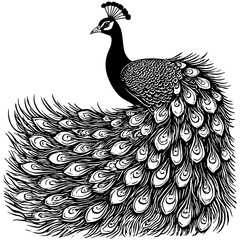 Fototapeta premium peacock vector illustration