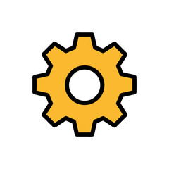 Conceptual cogwheel visualization representing engineering, innovation, and process automation with modern design and simple aesthetic