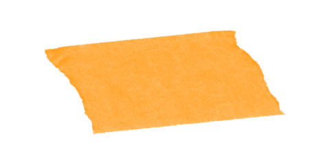 A slightly skewed orange rectangle against a black background in a simple graphic image style