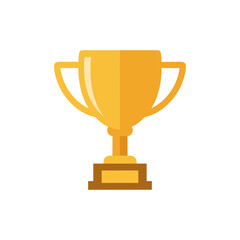Golden trophy illustration symbolizing achievement, success, and victorious accomplishment minimal artwork for design elements