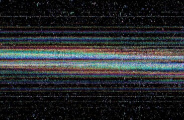 Horizontal lines of color interference, glitch art