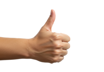 Celebrating achievements with a thumbs up gesture indoor setting positive vibe encouragement isolated on transparent background
