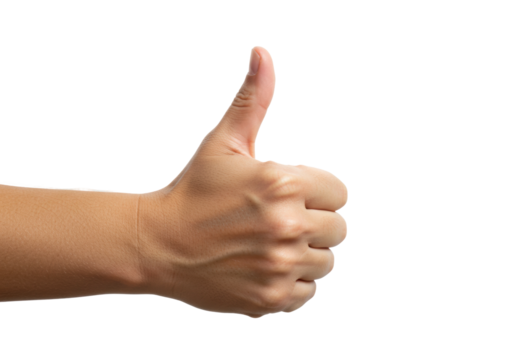 Celebrating achievements with a thumbs up gesture indoor setting positive vibe encouragement isolated on transparent background